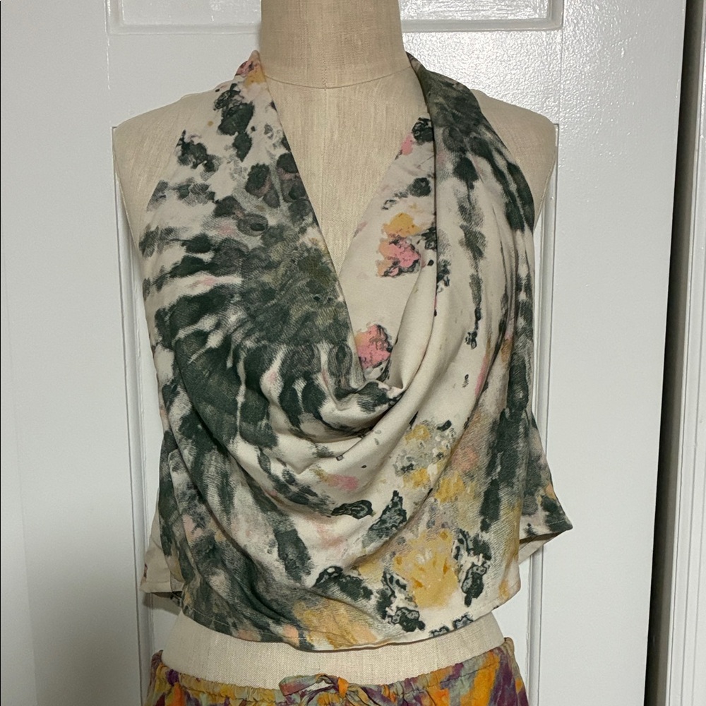 Free People Tie-Dye Halter Top and Skirt Set - Picture 2 of 7